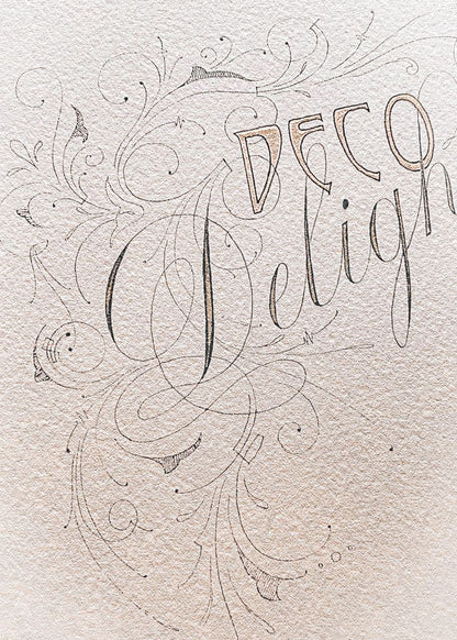 DECO DELIGHT DELICATE ART DECO FLOURISHED  DECOR