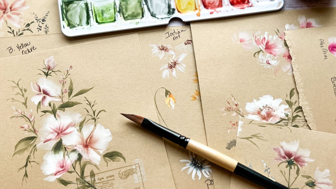 LEARN TO PAINT WEDGE WILDFLOWERS
