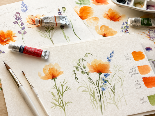 LEARN TO PAINT WEDGE WILDFLOWERS