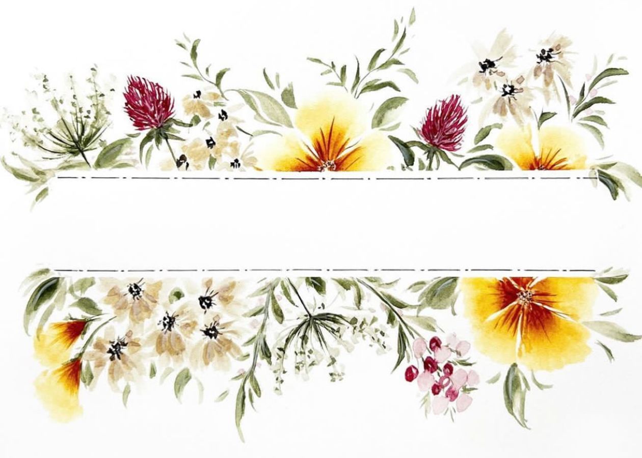 FLORAL DECOR: BORDERS & BANNERS