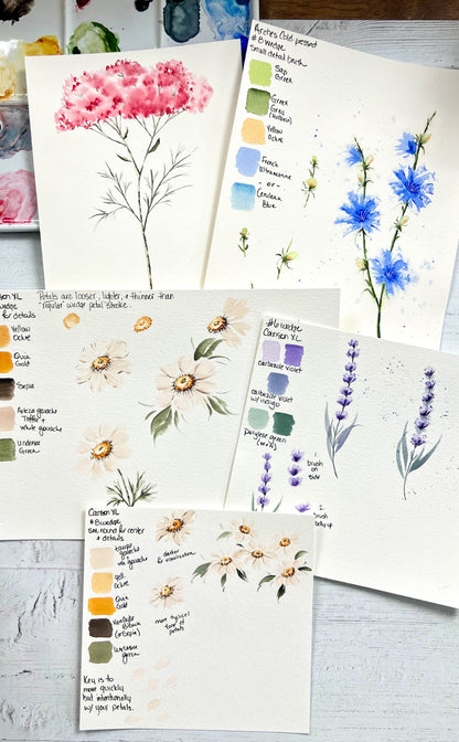 LEARN TO PAINT WEDGE WILDFLOWERS