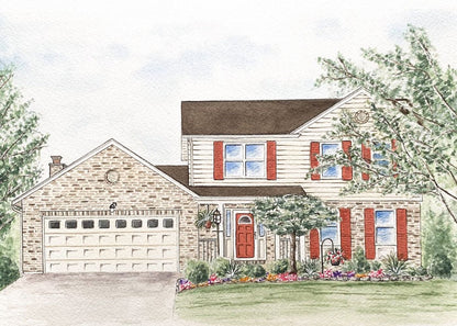 WATERCOLOR HOUSE PORTRAITS